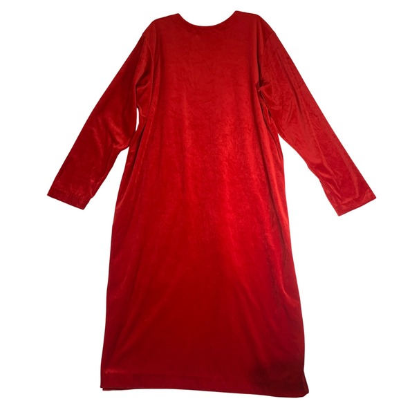 Blair Women's Red Velour Dress and Jacket Set Size Large L‎ Formal - Picture 2 of 6
